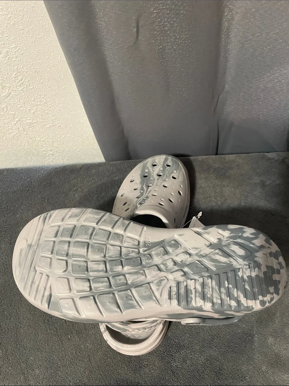 Men's Casual Foam Clogs - Marble White